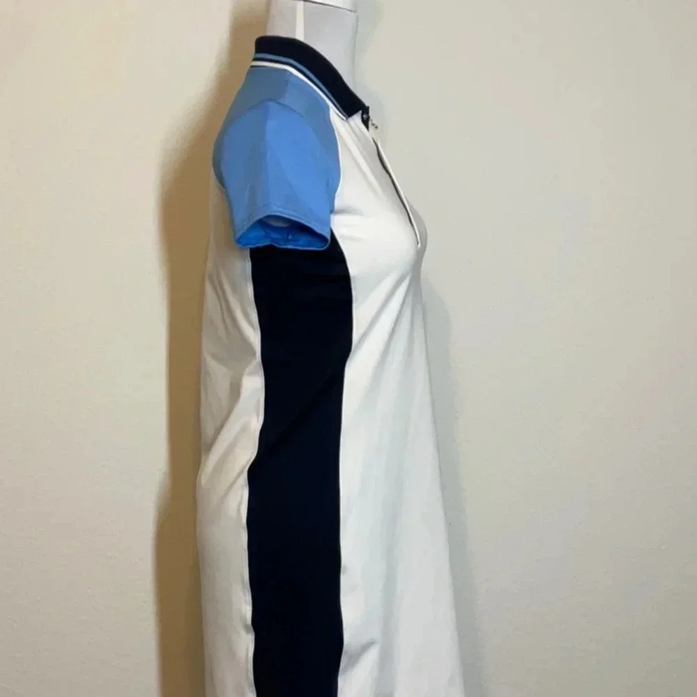 Ralph Lauren RLX Color Blocked Knee-Length Buttoned Polo Dress Size: L (12-14) - Picture 7 of 14